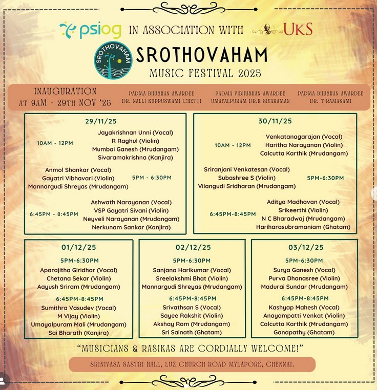 Srothovaham Music Festival 2025
