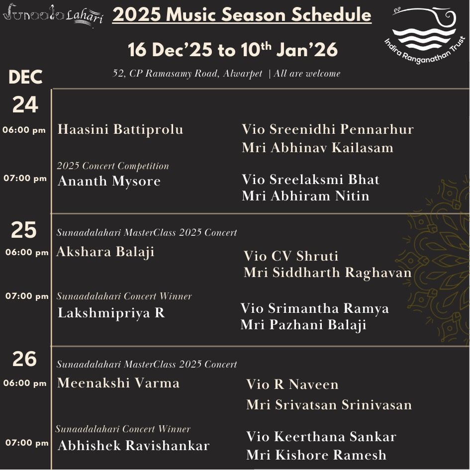 SunaadaLahari December Music Season